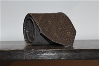 Brown & Black Hermes Tie, size O/S