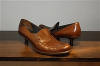 Dark Leather Miu Miu Kitten Heels, size 6.5