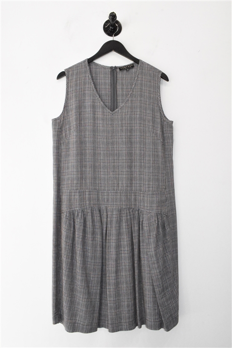 Brown Check Comrags Sheath Dress, size L