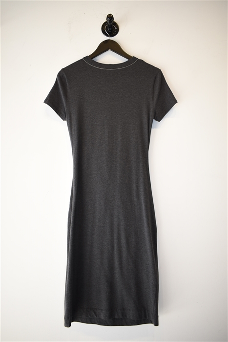 Charcoal Brunello Cucinelli Sheath Dress, size M