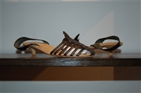 Black Leather Prada Sandal, size 8