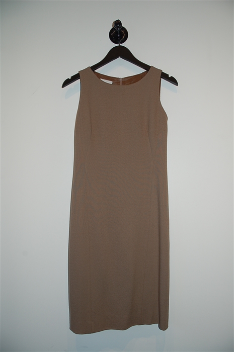 Soft Beige Akris - Punto Sheath Dress, size 4