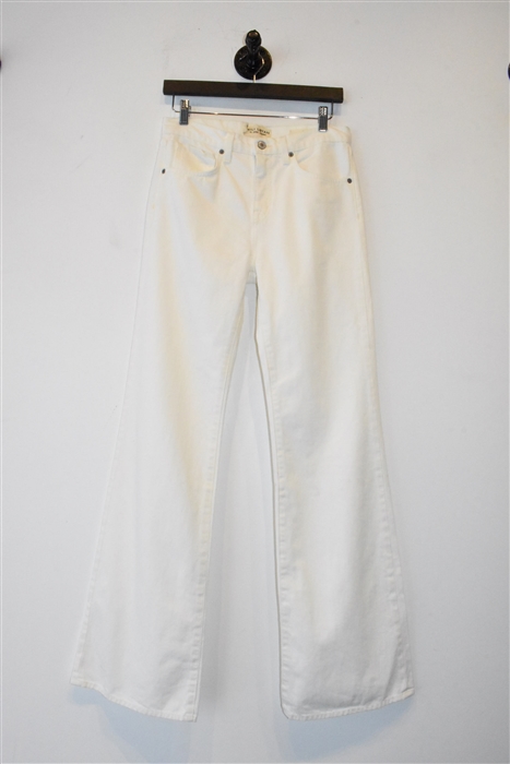 Cream Nili Lotan Wide-Leg Flare, size 27