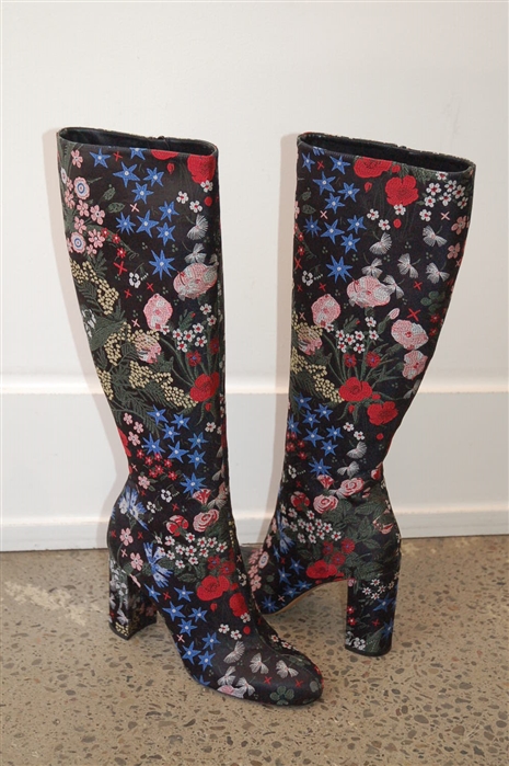 Floral Valentino Tall Boots, size 9