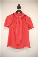 Coral Prada Short-Sleeved Top, size 6