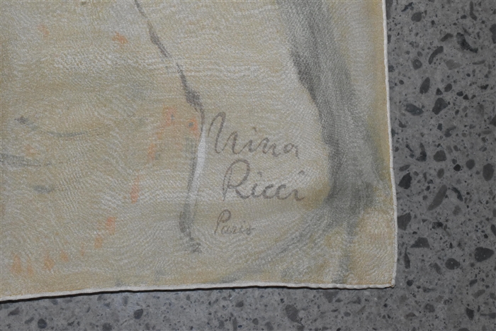 Print Nina Ricci Silk Scarf, size O/S