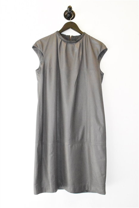 Dark Smoke Fabiana Filippi Leather Dress, size 10