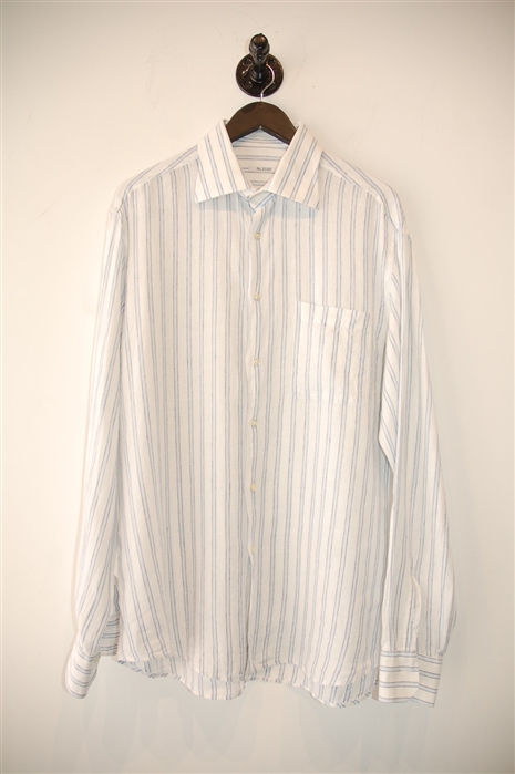 White Stripe Pal Zileri Button Shirt, size XL