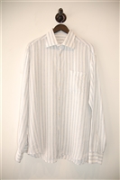 White Stripe Pal Zileri Button Shirt, size XL