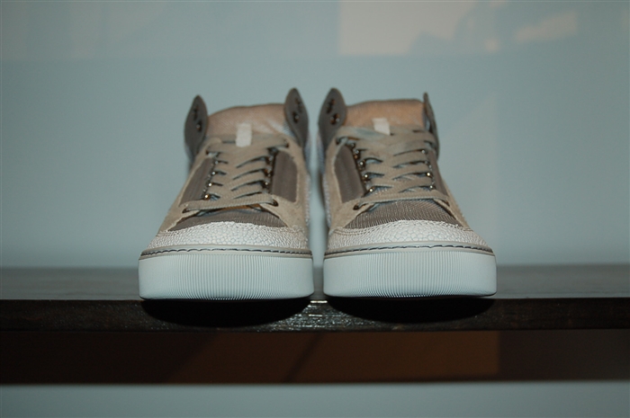 Gray Tones Lanvin Mid-Top Sneakers, size 7.5