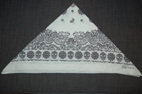 White & Gray Alexander McQueen Bandana, size O/S