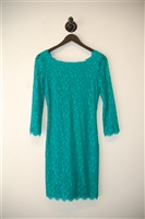 Teal Diane von Furstenberg Sheath Dress, size 2