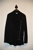 Basic Black Helmut Lang Zippered Sweater, size L