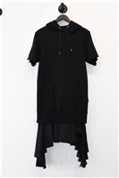 Basic Black Sacai Sweatshirt Dress, size M
