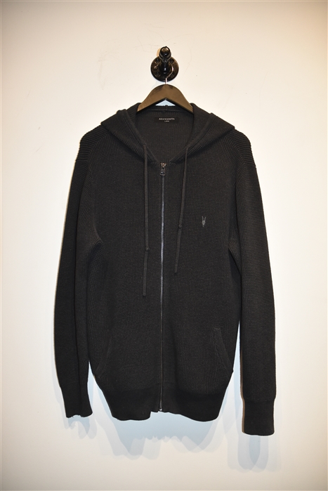Charcoal All Saints Hoodie, size L