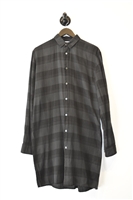 Black Check Robert Geller Button Shirt, size XS