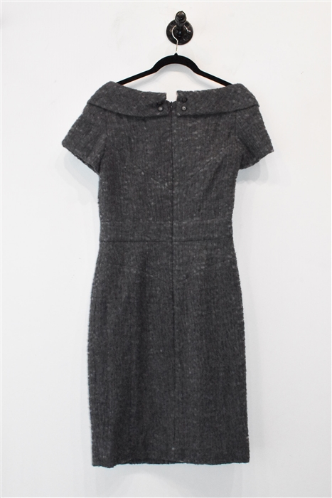 Smoky Gray Chanel Sheath Dress, size 8