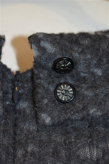 Smoky Gray Chanel Sheath Dress, size 8