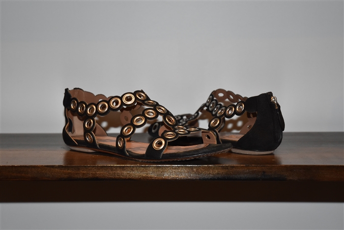 Black Suede Alaia Sandal, size 9