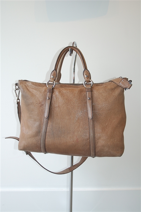 Aged Leather Miu Miu Satchel, size L