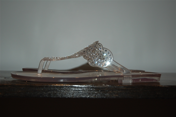 Clear Stuart Weitzman Sandal, size 7