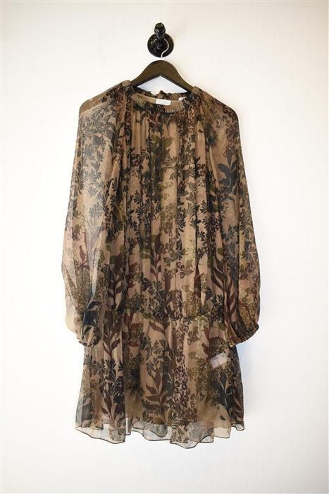 Floral Brunello Cucinelli Bohemian Dress, size S