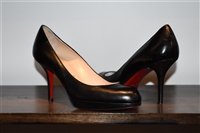 Black Leather Christian Louboutin Pumps, size 7.5