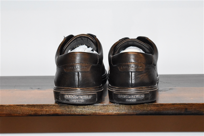 Black Leather Saint Laurent Sneaker, size 10