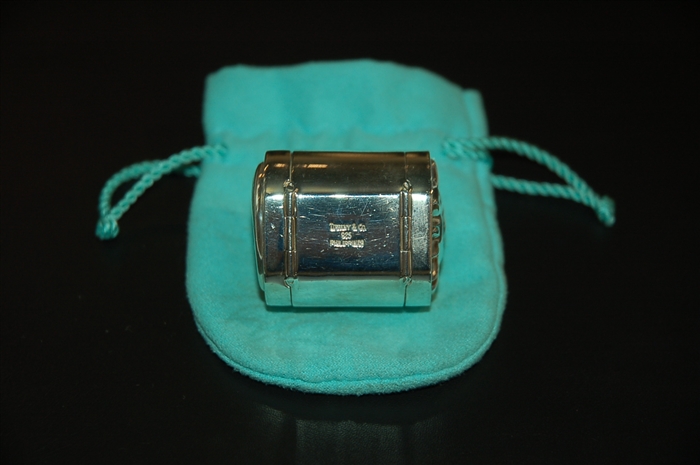 Sterling Silver Tiffany & Co Pillbox, size O/S