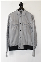 Gray Stripe Emporio Armani Button Shirt, size XL