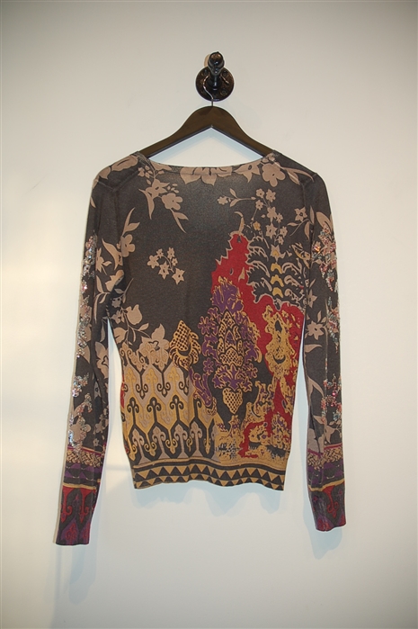 Multi-Pattern Etro Pullover, size 8