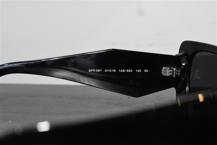 Shiny Black Prada Sunglasses, size O/S