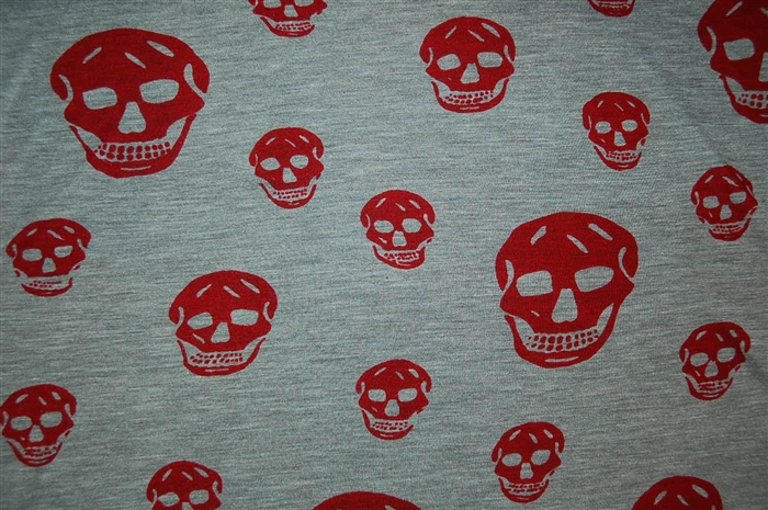 Gray & Red Alexander McQueen Scarf, size O/S