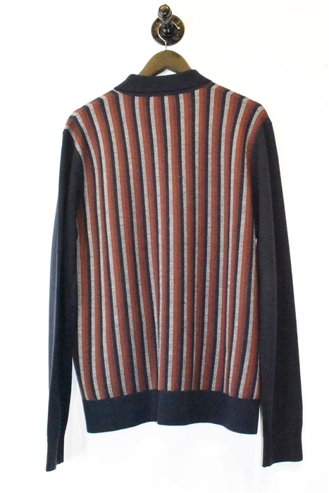Navy Stripe Todd Snyder Button Polo, size L