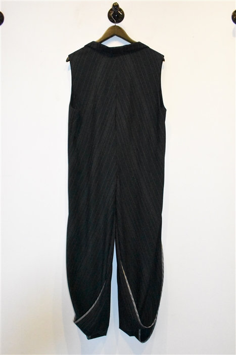 Navy Pinstripe Annie Thompson Jumpsuit, size L