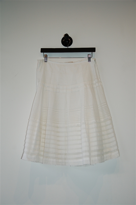 Summer White Prada A-Line Skirt, size 8