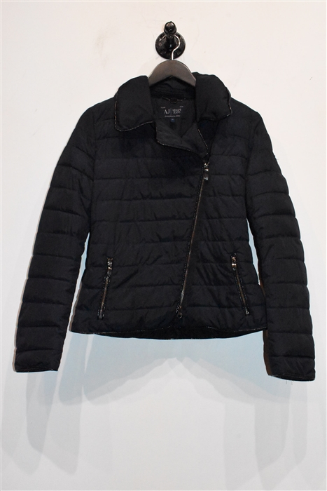 Navy Armani Jeans Quilted Jacket, size 4