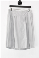 Silver Dries van Noten A-Line Skirt, size 10