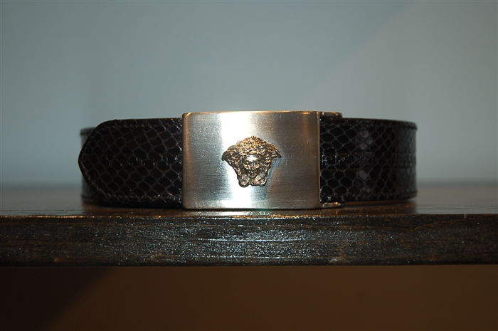 Black Leather Gianni Versace - Vintage Belt, size L