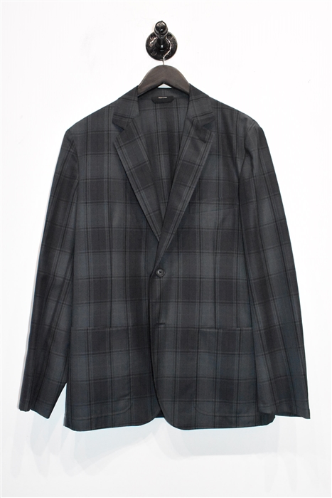 Green Check Hermes Sport Coat, size 42