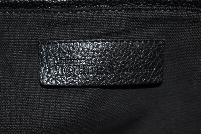 Black Leather Alexander McQueen Satchel, size L