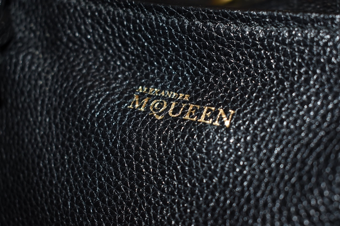 Black Leather Alexander McQueen Satchel, size L
