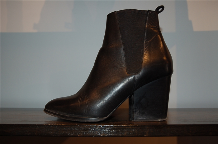 Black Leather The Kooples Ankle Boots, size 8