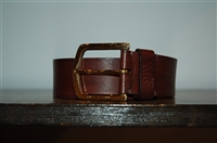 Dark Leather Michael Kors Collection Belt, size M