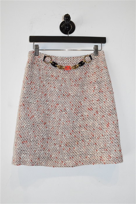 Orange Tweed Milly Short Skirt, size 4