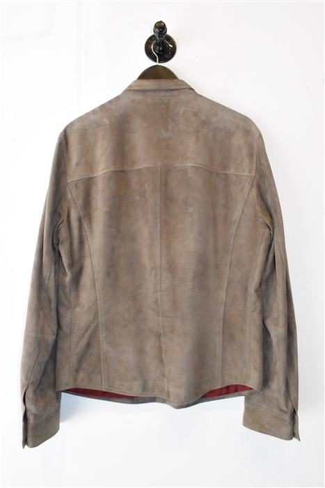 Beige Brunello Cucinelli Suede Jacket, size M