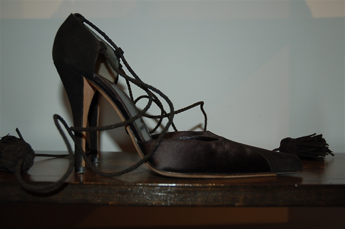 Black Suede Saint Laurent Pumps, size 8