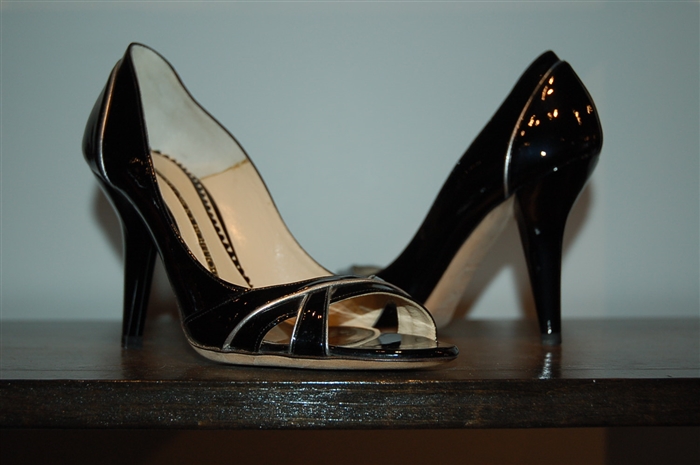 Black Patent Jimmy Choo Sandal, size 6.5