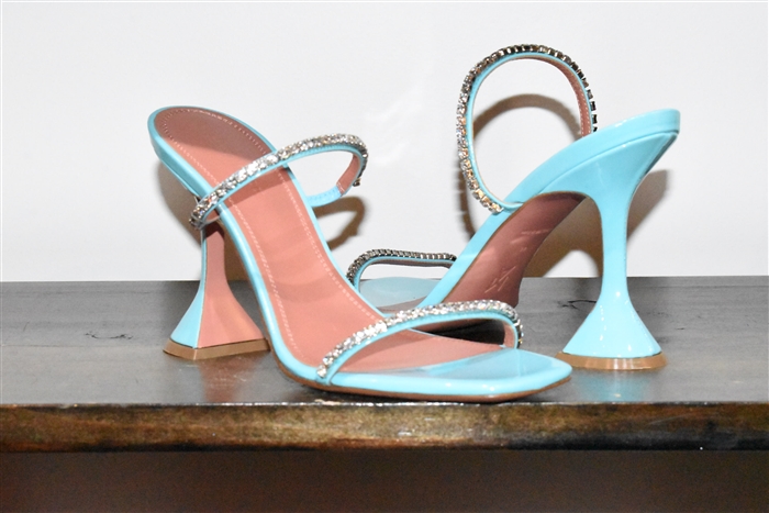 Turquoise Amina Muaddi Sandals, size 8