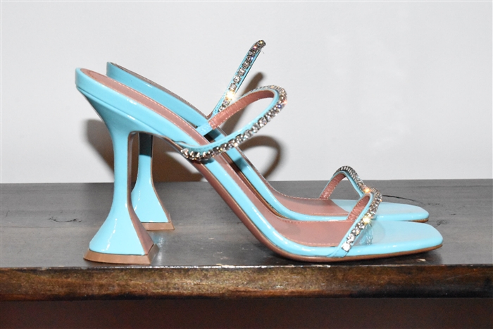 Turquoise Amina Muaddi Sandals, size 8